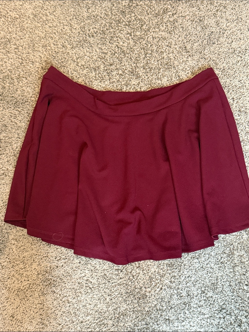 Flared Maroon Skirt